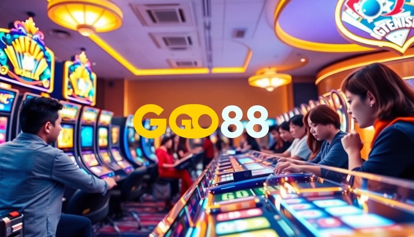 Exciting online gaming scene at GO88 with players enjoying diverse games.