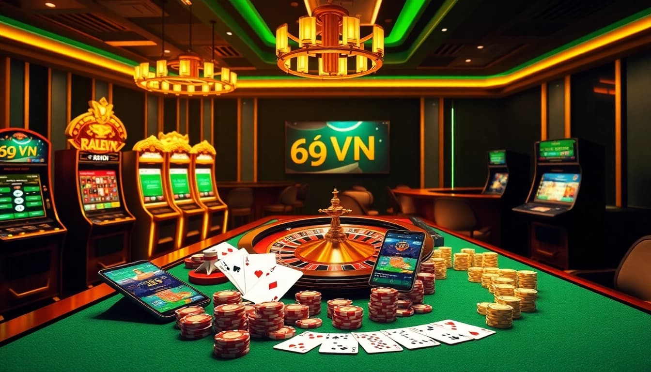 Lô đề 69VN betting experience with vibrant casino elements and engaging online gameplay.