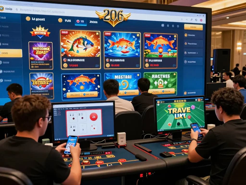 Engaged players on 8KBET enjoying online betting with a vibrant platform.