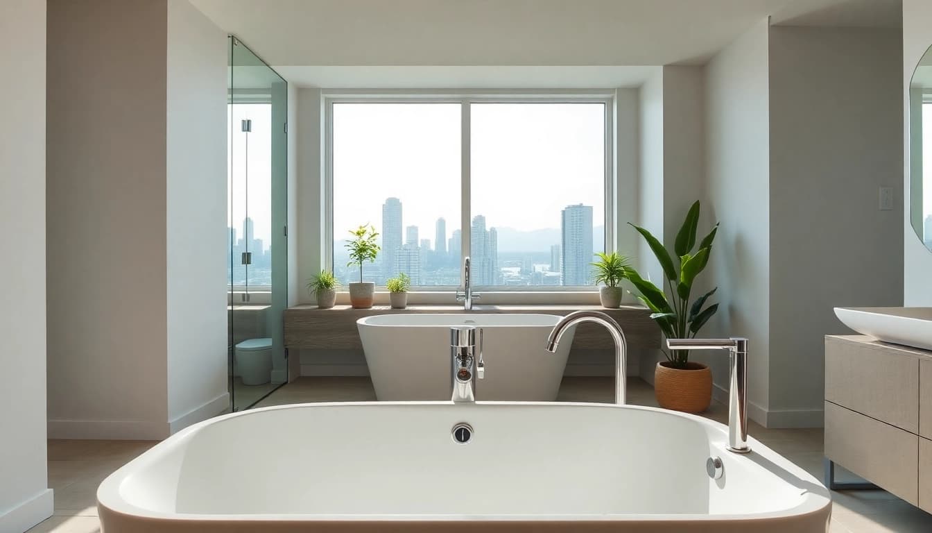 Transform your space with a stunning bathroom renovation Vancouver, featuring modern design elements.