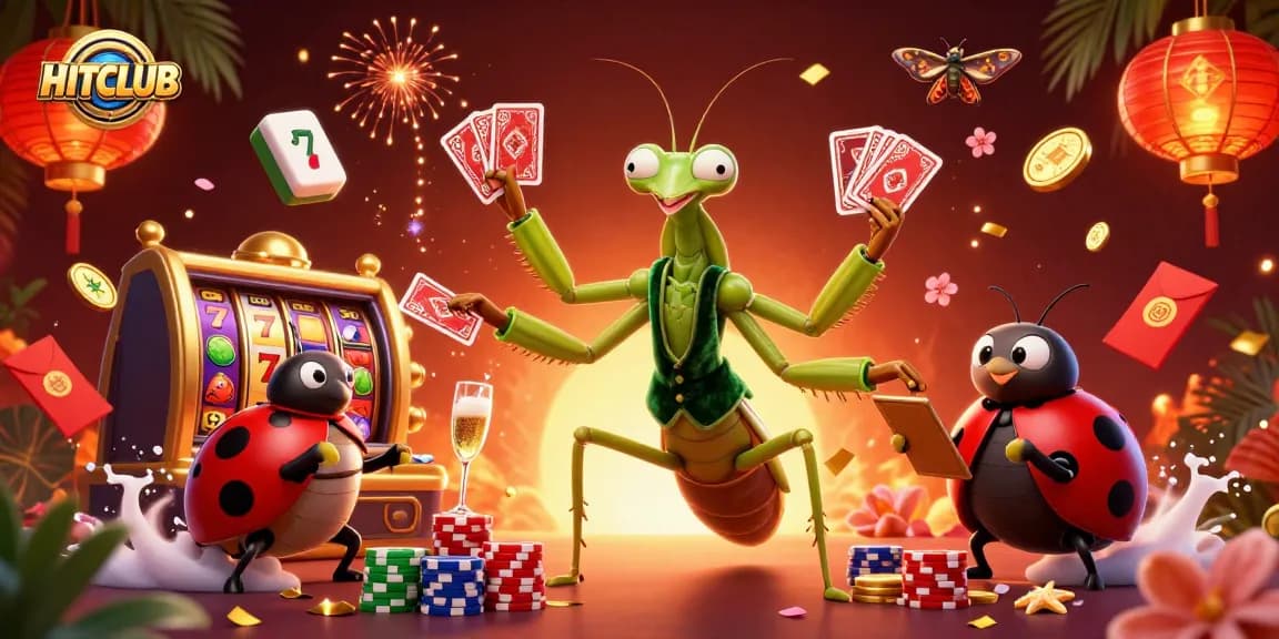 Experience thrilling gameplay at HITCLUB with vibrant slot reels and dynamic casino elements.
