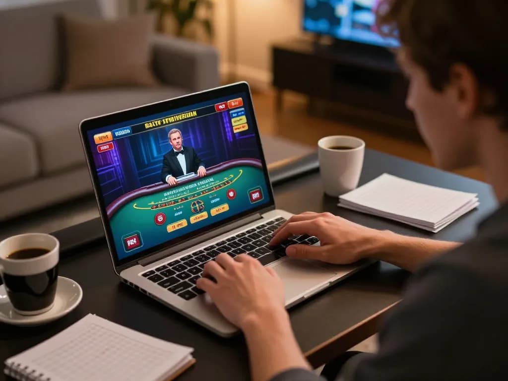 Player engages in strategic gameplay on PH22, enjoying live dealer action from the comfort of home.