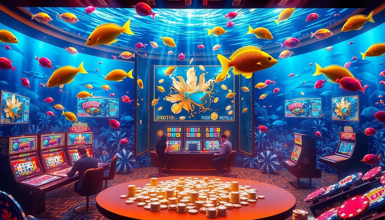 Engage in the exciting underwater treasure hunt with bắn cá đổi thưởng in a vibrant casino setting.