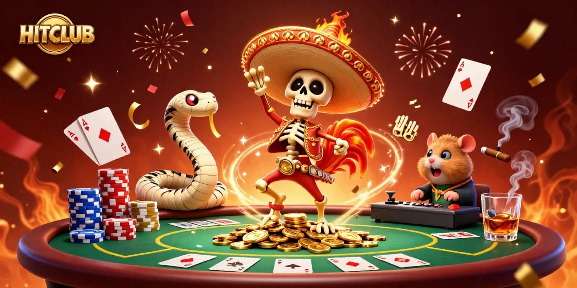 Experience HITCLUB's vibrant casino atmosphere with thrilling 3D characters and colorful gaming elements.