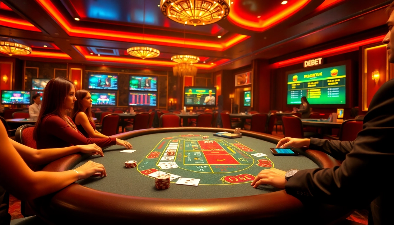 Experience thrilling gameplay at Nhà Cái DEBET with an upscale blackjack table.