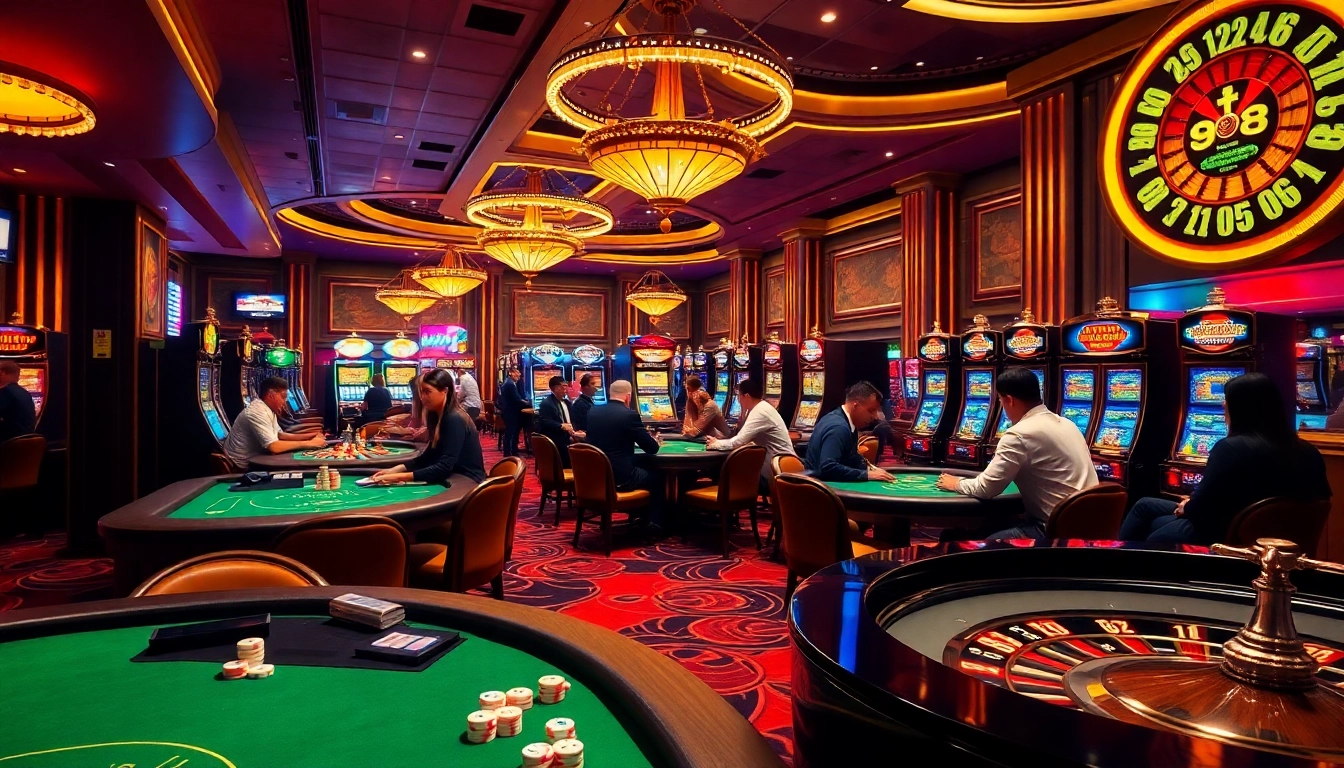 Players enjoying diverse games at GO88 casino, capturing the excitement of gambling.