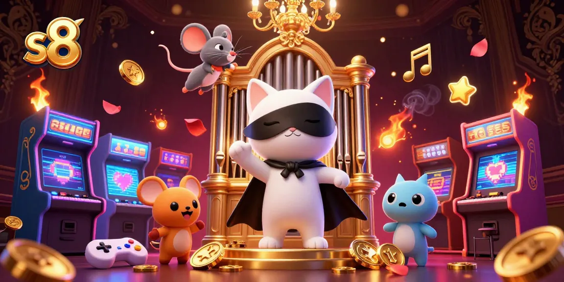Experience thrilling gameplay at S8 casino with vibrant characters and dynamic game elements!