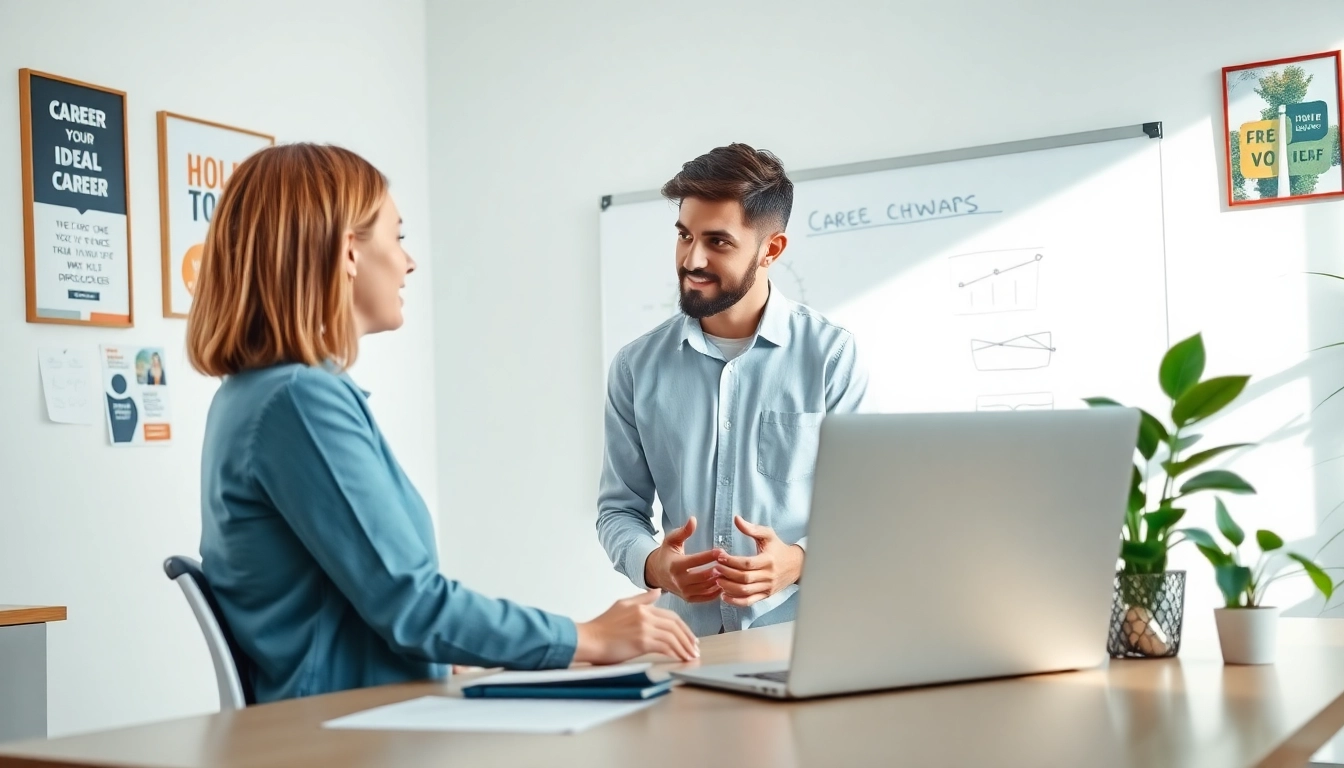 A career coaching session focused on defining the ideal career for individuals.