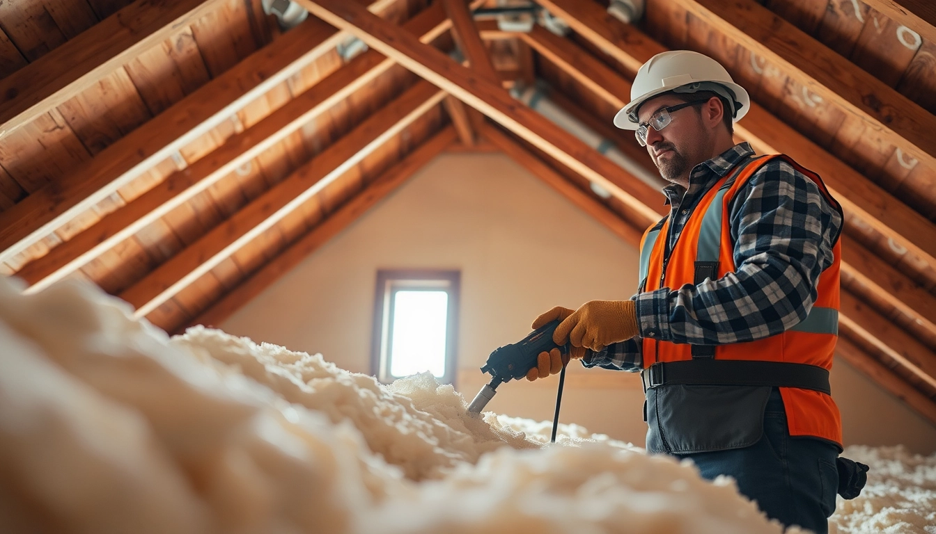 Efficient spray foam insulation removal process by a professional in an attic environment.