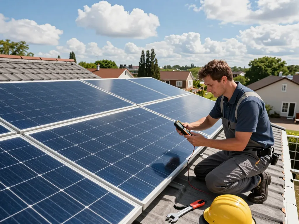 Bifacial solar panel installation showing when merită investiția for home energy solutions