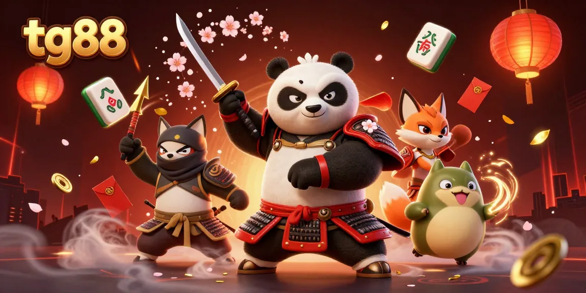 Experience the excitement of tg88 with dynamic 3D samurai panda gameplay and magical elements.